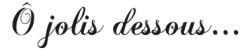 Ô jolis dessous